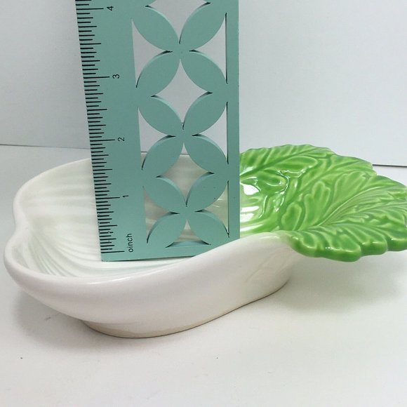 Celery Shaped Ceramic Dish Vintage Japan Vegetable Bok Choy Bowl Decor Display - Picture 7 of 12